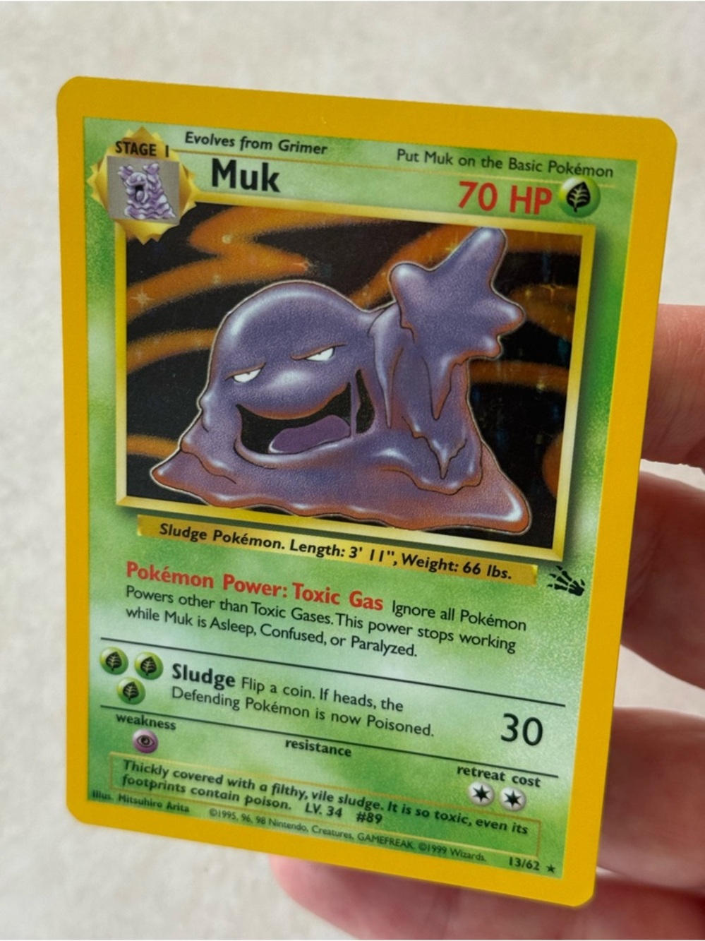 Holographic Muk Pokemon Card